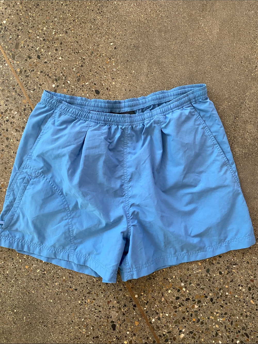 Early Winters athletic hiking short womens MEDIUM blue drawstring pockets